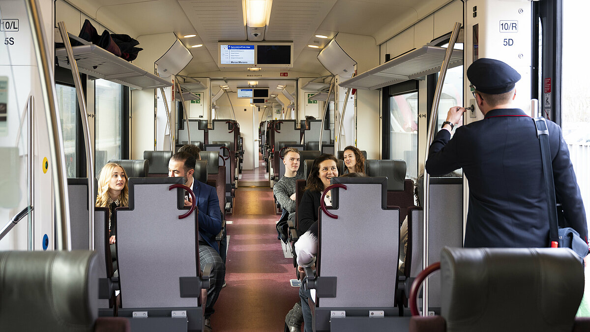 People sitting on the train